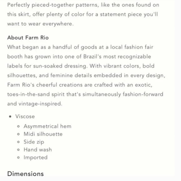 Anthropologie Farm Rio Patchwork Floral Midi Skirt - Picture 5 of 5